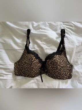 Fredericks of Hollywood Leopard Print Corset Bra 40-42 (labeled as 42)